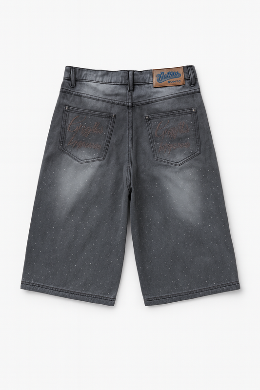 Rhinestone Denim Shorts